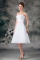 A-Line Sleeveless Strapless Satin Organza Wedding Dresses 2031541