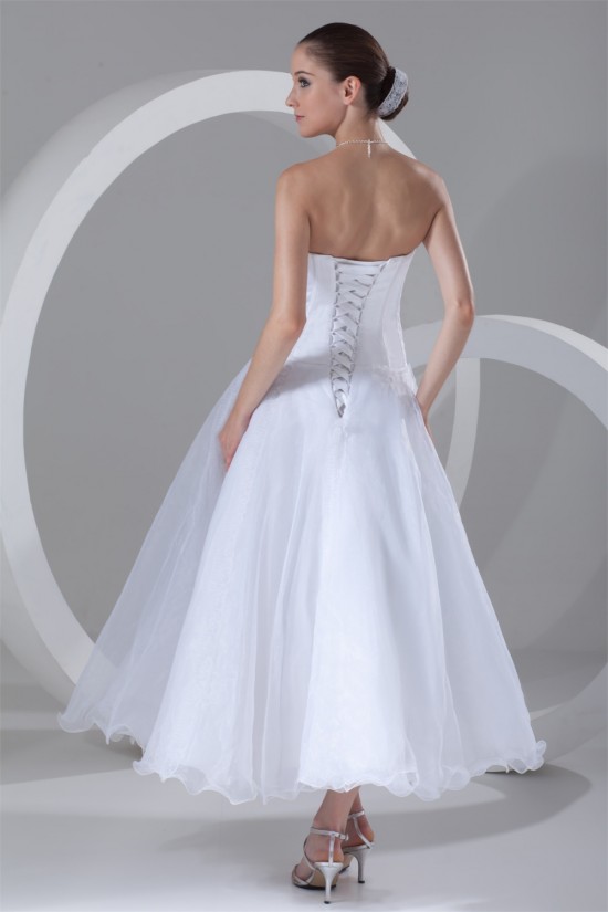 A-Line Strapless Satin Organza Wedding Dresses 2031542 A-Line Strapless Satin Organza Wedding Dresses 2031542