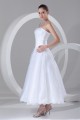 A-Line Strapless Satin Organza Wedding Dresses 2031542