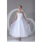A-Line Strapless Satin Organza Wedding Dresses 2031542