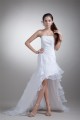 Sleeveless Strapless A-Line Satin Lace Organza Embellished Wedding Dresses 2031546