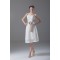 A-Line Strapless Satin Lace Sleeveless Short Wedding Dresses 2031549