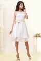 Wonderful Strapless Satin Lace Sleeveless A-Line Knee-Length Short Wedding Dresses 2031550