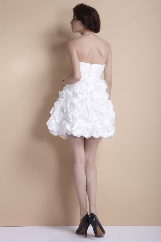 Short/Mini Strapless Handmade Flowers Reception Wedding Dresses 2031551 Short/Mini Strapless Handmade Flowers Reception Wedding Dresses 2031551