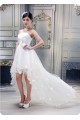 A-Line High Low Strapless Wedding Dresses 2031553