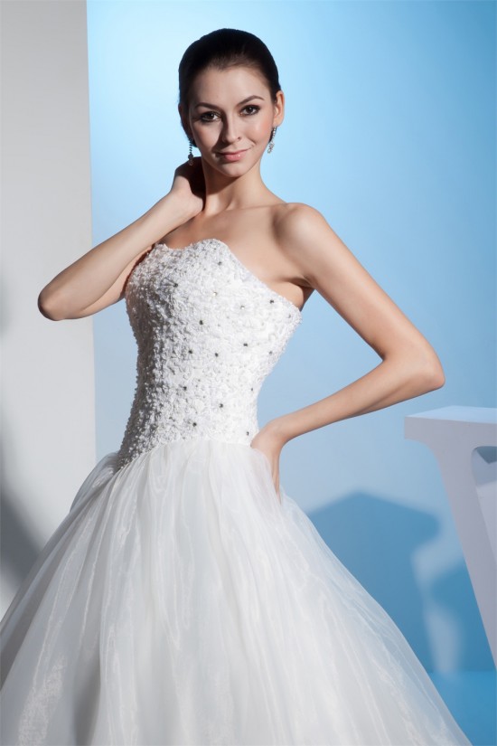 A-Line Beaded Lace Strapless Wedding Dresses 2030156 A-Line Beaded Lace Strapless Wedding Dresses 2030156