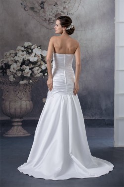 Great A-Line Satin Sleeveless Sweetheart Best Wedding Dresses 2030158