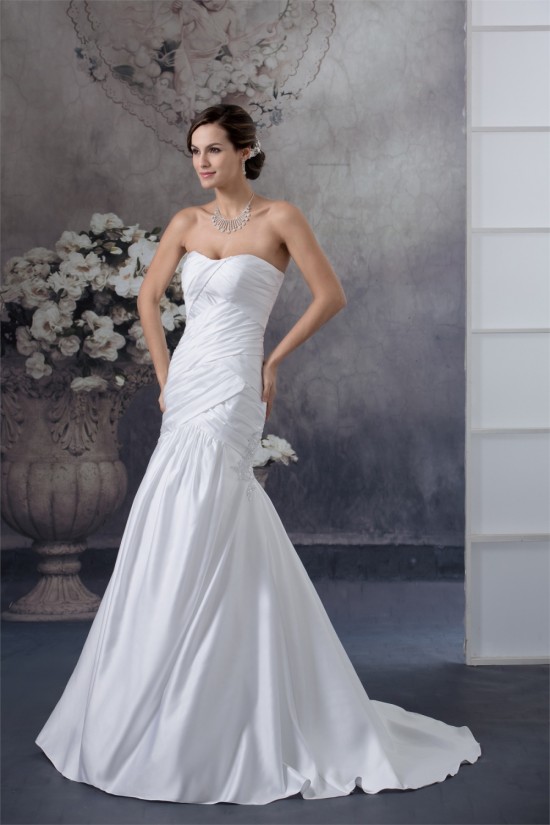 Great A-Line Satin Sleeveless Sweetheart Best Wedding Dresses 2030158 Great A-Line Satin Sleeveless Sweetheart Best Wedding Dresses 2030158