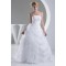 A-Line Strapless Sleeveless Satin Organza Wedding Dresses 2030159