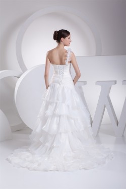 A-Line One-Shoulder Sleeveless Wedding Dresses 2030163