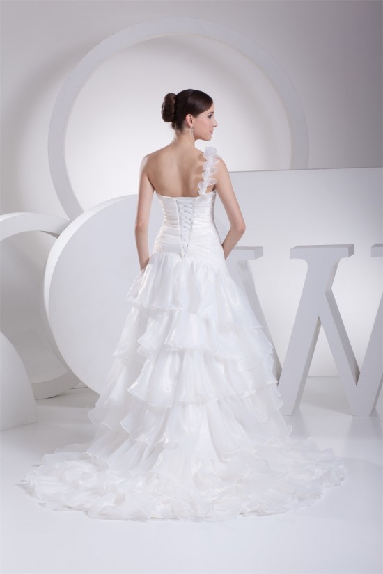A-Line One-Shoulder Sleeveless Wedding Dresses 2030163 A-Line One-Shoulder Sleeveless Wedding Dresses 2030163