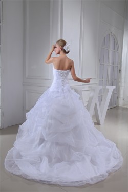 Great Sleeveless Sweetheart Satin Lace Organza Best Wedding Dresses 2030165