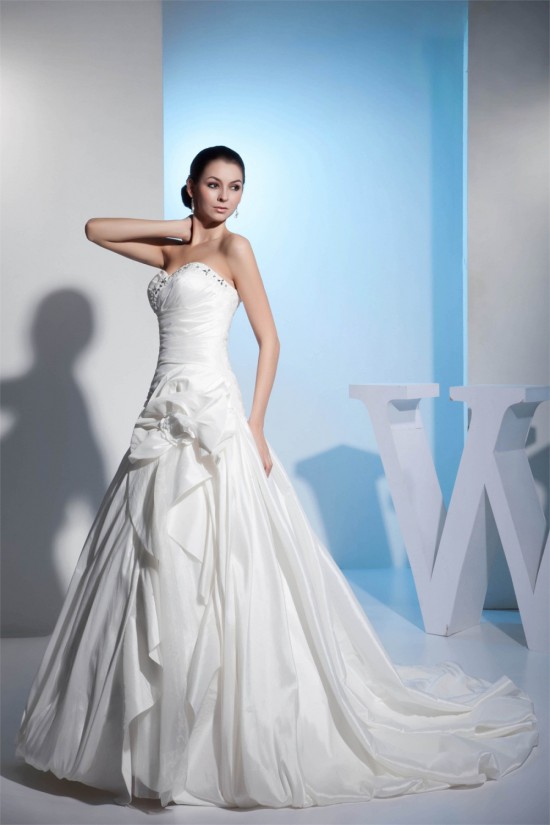 Great Sweetheart Satin Taffeta Netting A-Line Best Wedding Dresses 2030167 Great Sweetheart Satin Taffeta Netting A-Line Best Wedding Dresses 2030167