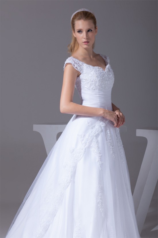 Great V-Neck A-Line Short Sleeve Lace Wedding Dresses 2030168 Great V-Neck A-Line Short Sleeve Lace Wedding Dresses 2030168