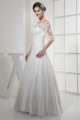 A-Line Off-the-Shoulder Half Elbow Sleeve Floor-Length Sweet Wedding Dresses 2030169 A-Line Off-the-Shoulder Half Elbow Sleeve Floor-Length Sweet Wedding Dresses 2030169