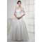 A-Line Off-the-Shoulder Half Elbow Sleeve Floor-Length Sweet Wedding Dresses 2030169
