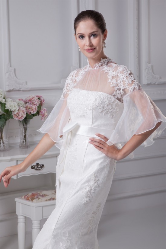 High-Neck Mermaid/Trumpet Half Elbow Sleeve Most Beautiful Wedding Dresses 2030174 High-Neck Mermaid/Trumpet Half Elbow Sleeve Most Beautiful Wedding Dresses 2030174