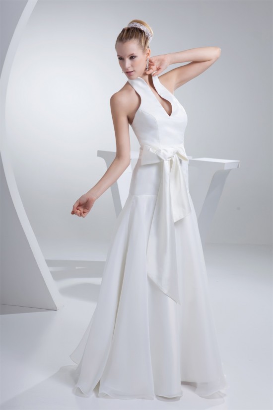 High-Neck Sleeveless A-Line Sweet Wedding Dresses 2030176 High-Neck Sleeveless A-Line Sweet Wedding Dresses 2030176