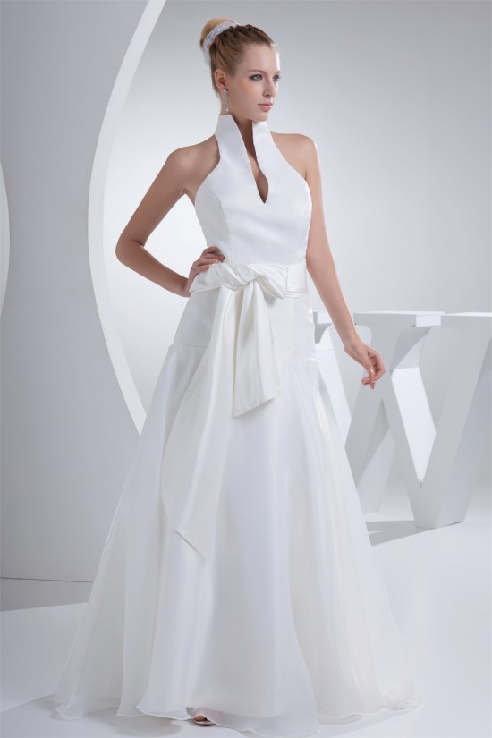 High-Neck Sleeveless A-Line Sweet Wedding Dresses 2030176 High-Neck Sleeveless A-Line Sweet Wedding Dresses 2030176