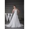 A-Line Sleeveless Strapless Satin Beaded Wedding Dresses 2030178
