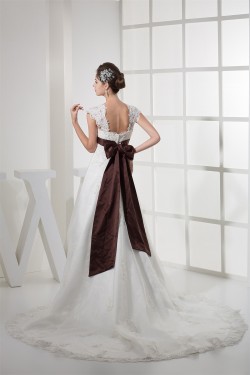 Hot Sale Sleeveless Straps A-Line Bes Beaded Lace Wedding Dresses 2030180