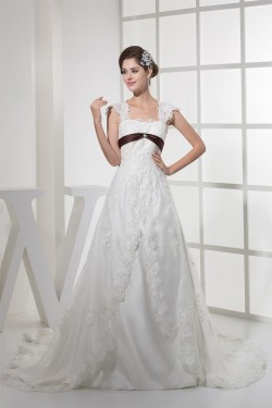 Hot Sale Sleeveless Straps A-Line Bes Beaded Lace Wedding Dresses 2030180