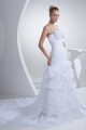 A-Line Chapel Train Strapless Wedding Dresses 2030181