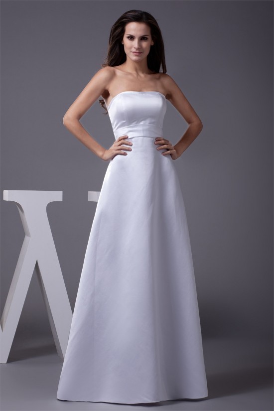 A-Line Strapless Lace Satin Wedding Dresses 2030187 A-Line Strapless Lace Satin Wedding Dresses 2030187
