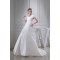 A-Line Square Lace Taffeta Short Sleeve New Arrival Wedding Dresses 2030189