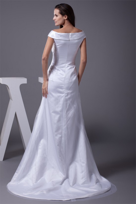 Latest Design A-Line Satin Fine Netting Wedding Dresses 2030191 Latest Design A-Line Satin Fine Netting Wedding Dresses 2030191