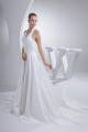 A-Line Taffeta Beaded Halter Wedding Dresses 2030193