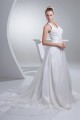 A-Line Taffeta Beaded Halter Wedding Dresses 2030193