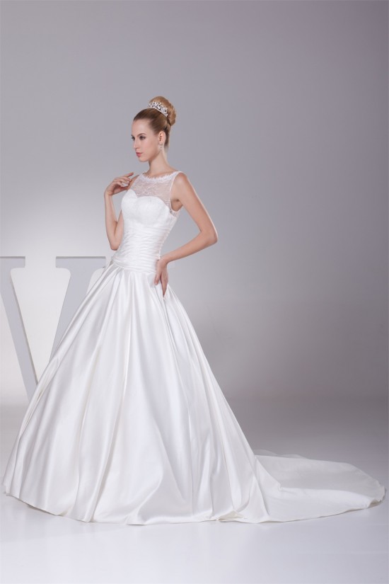 Ball Gown Satin Lace Sleeveless Strapless Wedding Dresses 2030195 Ball Gown Satin Lace Sleeveless Strapless Wedding Dresses 2030195