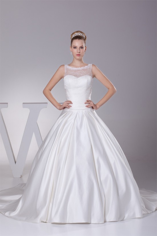 Ball Gown Satin Lace Sleeveless Strapless Wedding Dresses 2030195 Ball Gown Satin Lace Sleeveless Strapless Wedding Dresses 2030195