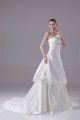 A-Line Sleeveless Satin Strapless Wedding Dresses 2030197