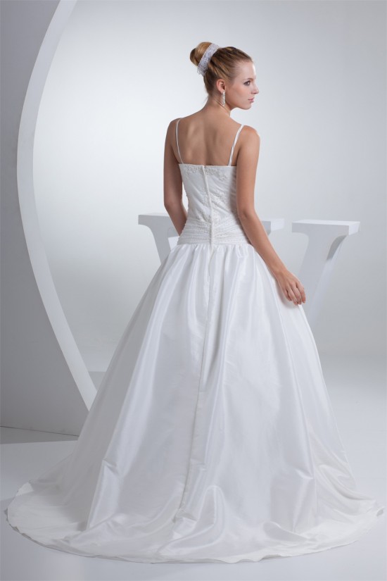 Ball Gown Spaghetti Straps Taffeta Beaded Wedding Dresses 2030198 Ball Gown Spaghetti Straps Taffeta Beaded Wedding Dresses 2030198