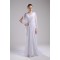 Sheath/Column Long Sleeve Chiffon V-Neck Wedding Dresses 2030199