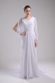 Sheath/Column Long Sleeve Chiffon V-Neck Wedding Dresses 2030199 Sheath/Column Long Sleeve Chiffon V-Neck Wedding Dresses 2030199