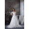 A-Line Long Sleeve Square Satin Lace Fine Netting Wedding Dresses 2030201