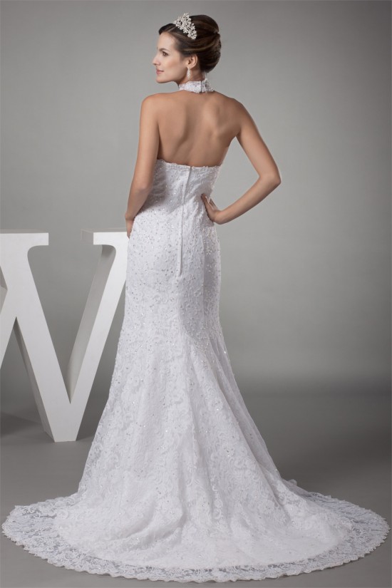 Mermaid/Trumpet Satin Beaded Lace Fine Netting Wedding Dresses 2030203 Mermaid/Trumpet Satin Beaded Lace Fine Netting Wedding Dresses 2030203
