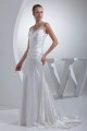 Mermaid/Trumpet Silk like Satin Fine Netting Beaded Wedding Dresses 2030206