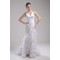Mermaid/Trumpet Sleeveless Halter Satin Organza Wedding Dresses 2030207