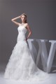 Mermaid/Trumpet Sleeveless Strapless Satin Organza Wedding Dresses 2030210