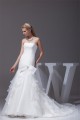 Mermaid/Trumpet Sleeveless Strapless Satin Organza Wedding Dresses 2030211