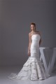 Mermaid/Trumpet Strapless Satin Sleeveless Wedding Dresses 2030213