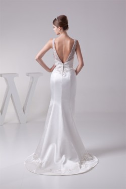 Mermaid/Trumpet Straps Sleeveless Wedding Dresses 2030216