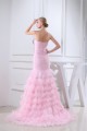 Mermaid/Trumpet Sweetheart Sleeveless Satin Organza Sweet Pink Wedding Dresses 2030218 Mermaid/Trumpet Sweetheart Sleeveless Satin Organza Sweet Pink Wedding Dresses 2030218