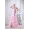 Mermaid/Trumpet Sweetheart Sleeveless Satin Organza Sweet Pink Wedding Dresses 2030218