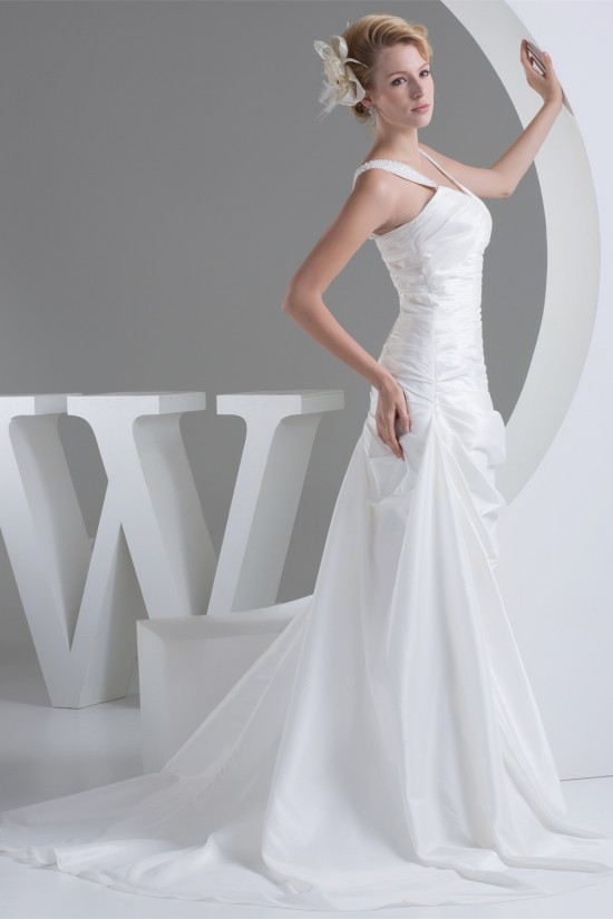 A-Line V-Neck Beaded Taffeta Sleeveless New Arrival Wedding Dresses 2030220 A-Line V-Neck Beaded Taffeta Sleeveless New Arrival Wedding Dresses 2030220