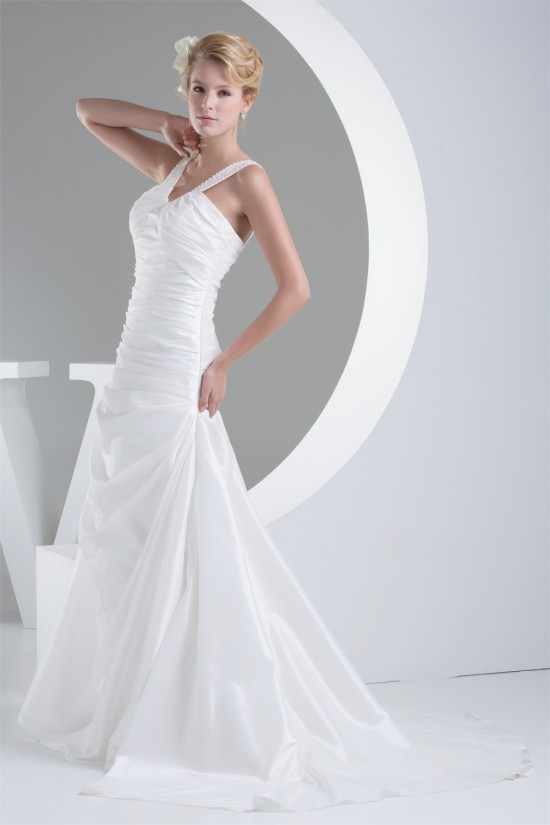 A-Line V-Neck Beaded Taffeta Sleeveless New Arrival Wedding Dresses 2030220 A-Line V-Neck Beaded Taffeta Sleeveless New Arrival Wedding Dresses 2030220